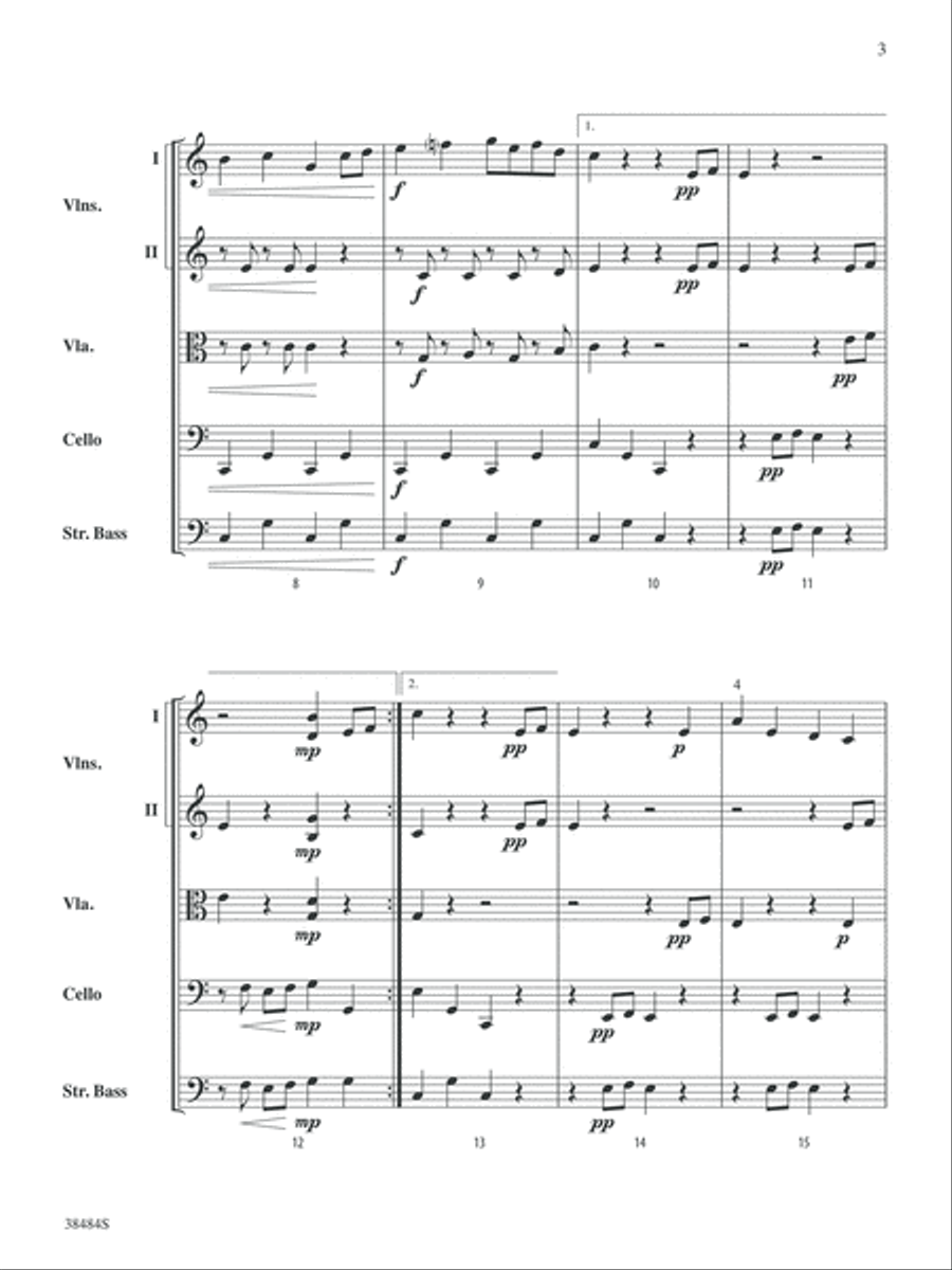 Penguin and Polar Bear March: Score String Orchestra scores gallery preview page 3