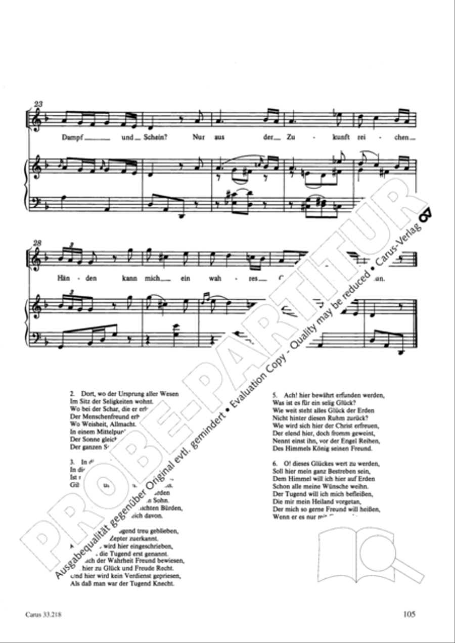 Geistliche Oden und Lieder (Gellert) Collection / Songbook scores gallery preview page 100