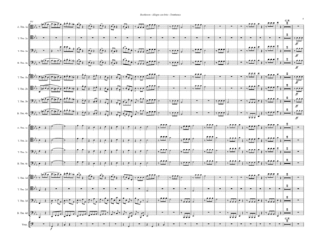 Allegro con brio from Symphony No. 5 in C minor for 16 part Trombone Choir