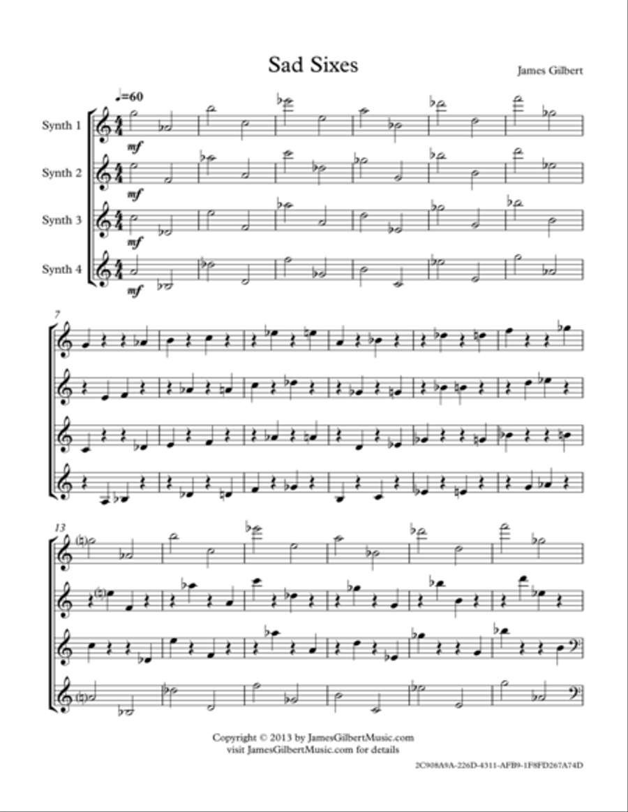 Sad Sixes Small Ensemble scores gallery preview page 1
