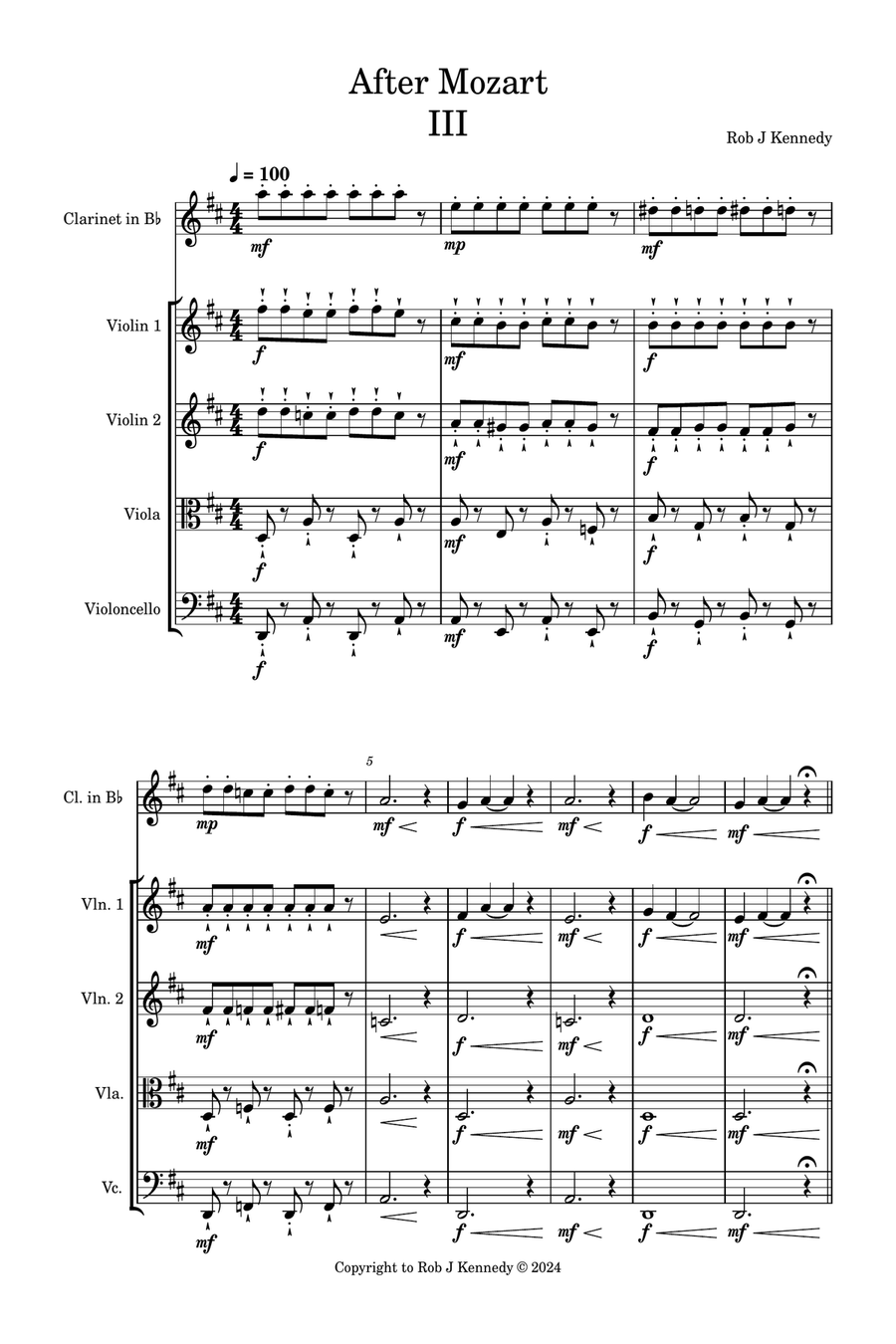 Clarinet Quintet 1-3 Small Ensemble scores gallery preview page 1