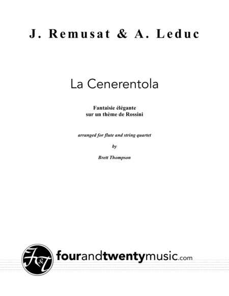 La Cenerentola, fantaisie elegante sur un theme de Rossini, arranged for flute and string quartet image number null