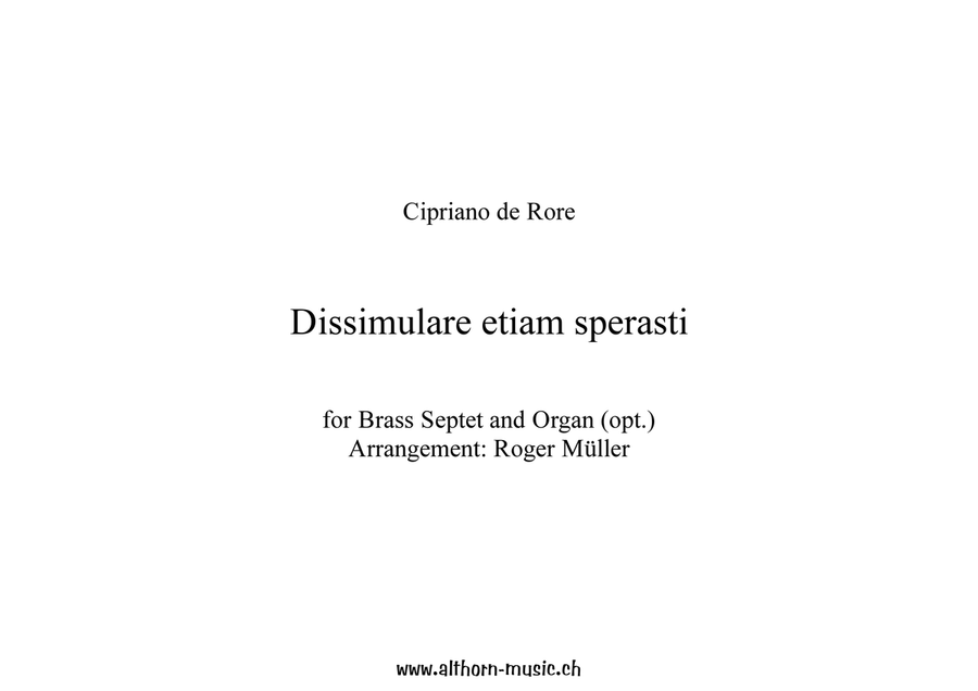 Dissimulare etiam sperasti - Tertia pars Brass Ensemble scores gallery preview page 2