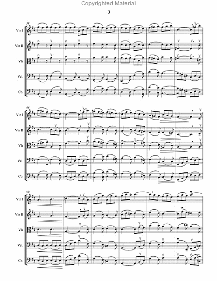 Gigue from Orchestral Suite #3 String Orchestra scores gallery preview page 4