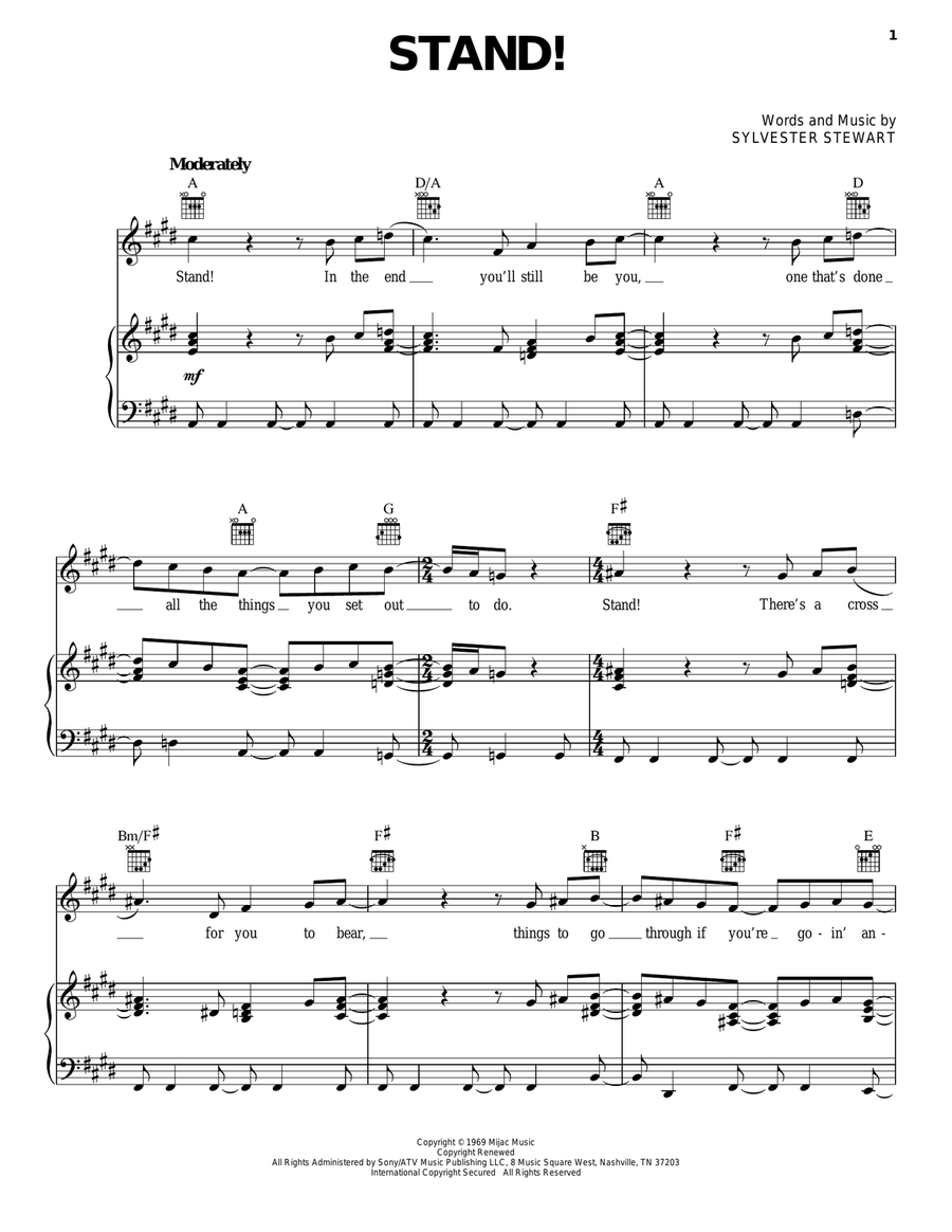 Stand! Acoustic Guitar scores gallery preview page 1