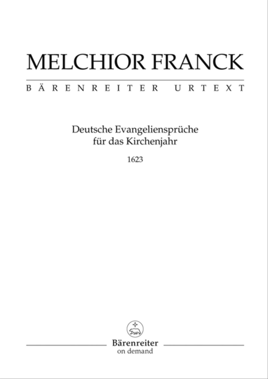 Deutsche Evangeliensprüche für das Kirchenjahr für gemischten Chor (1623) 4-Part scores gallery preview page 1