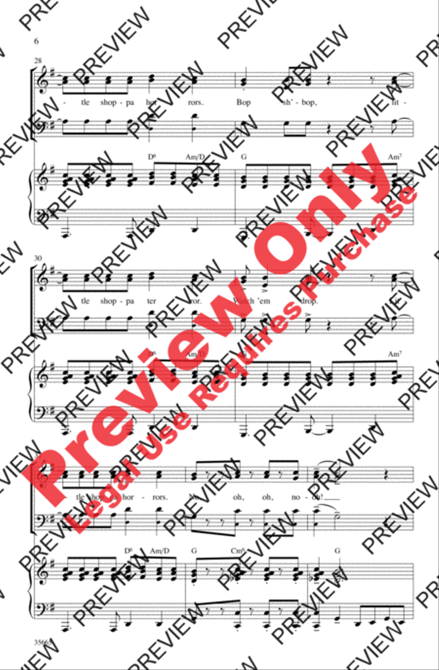 Little Shop of Horrors 3-Part scores gallery preview page 5