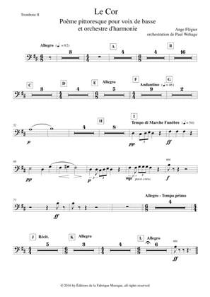 Ange Flégier: Le Cor for bass voice and concert band, trombone 2 part