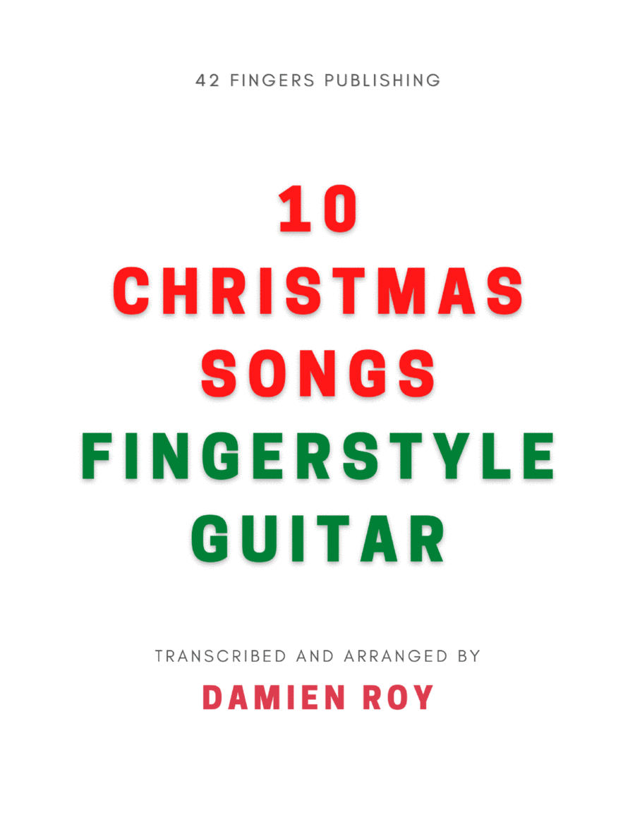 10 CHRISTMAS SONGS FOR FINGERSTYLE GUITAR Acoustic Guitar scores gallery preview page 1