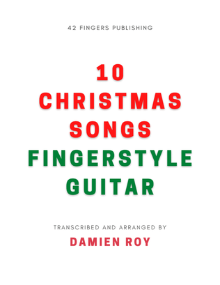 Book cover for 10 CHRISTMAS SONGS FOR FINGERSTYLE GUITAR