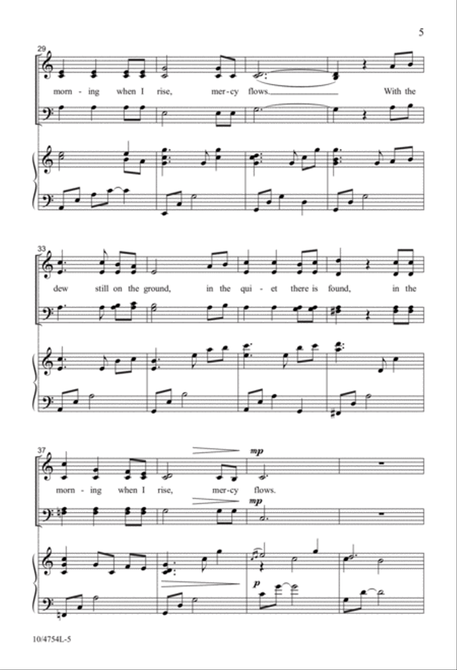 Mercy Flows 4-Part scores gallery preview page 4