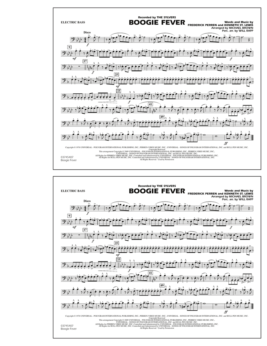 Boogie Fever - Electric Bass
