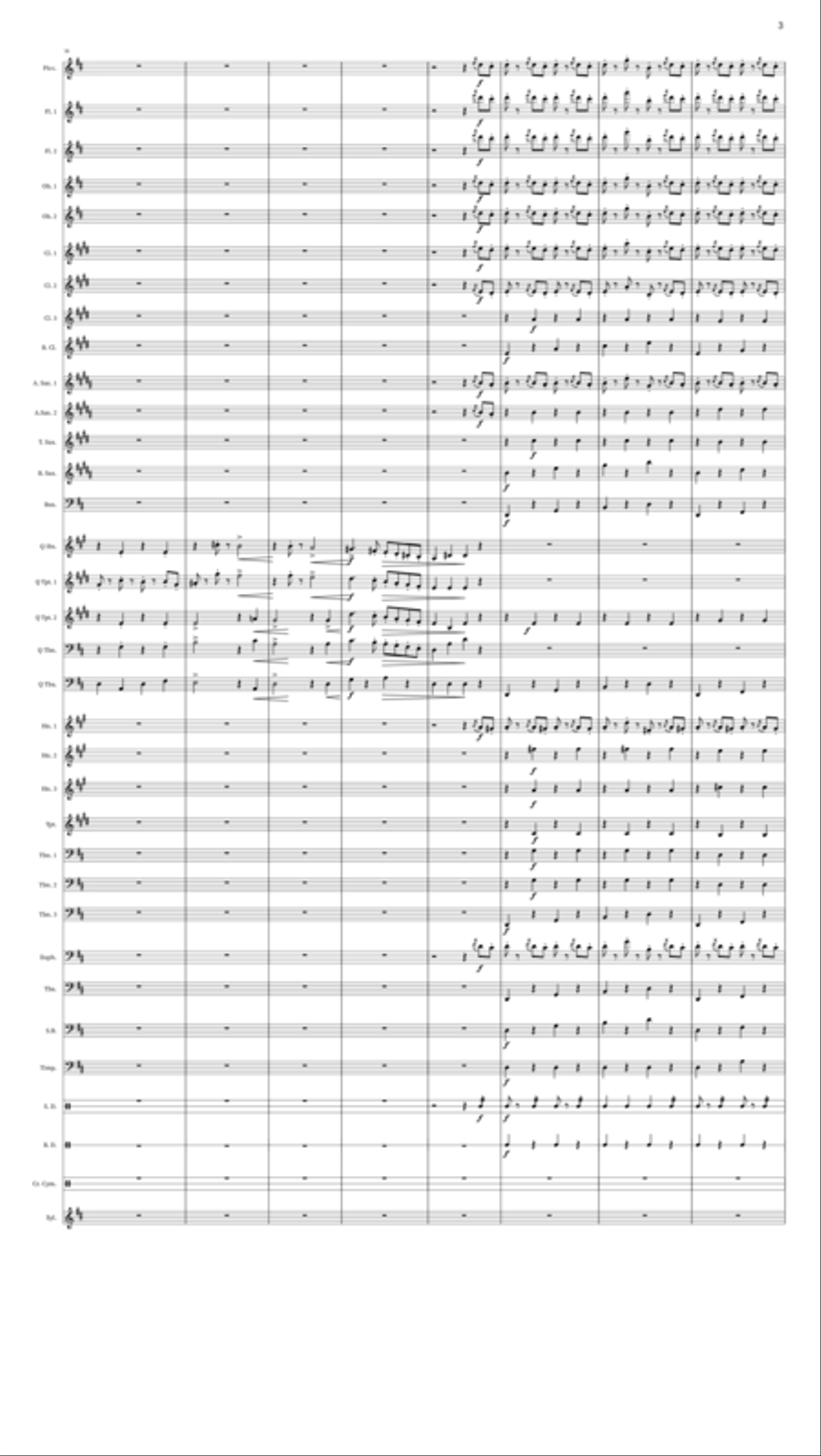 Radetsky March for brass quintet and concert band Concert Band scores gallery preview page 3