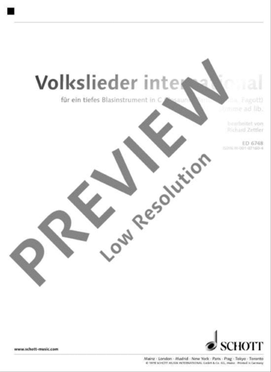 International Folksongs International Folksongs Bassoon scores gallery preview page 2
