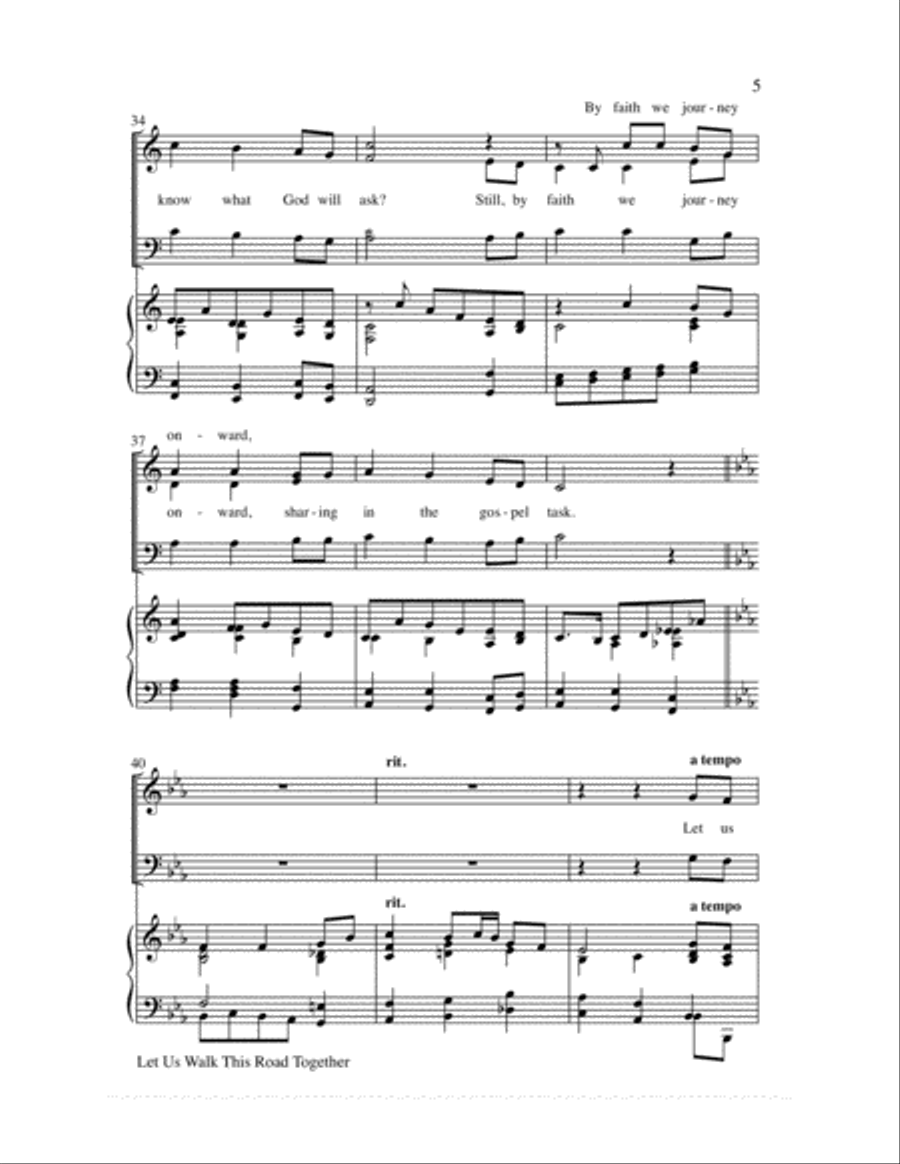Let Us Walk This Road Together 3-Part scores gallery preview page 6