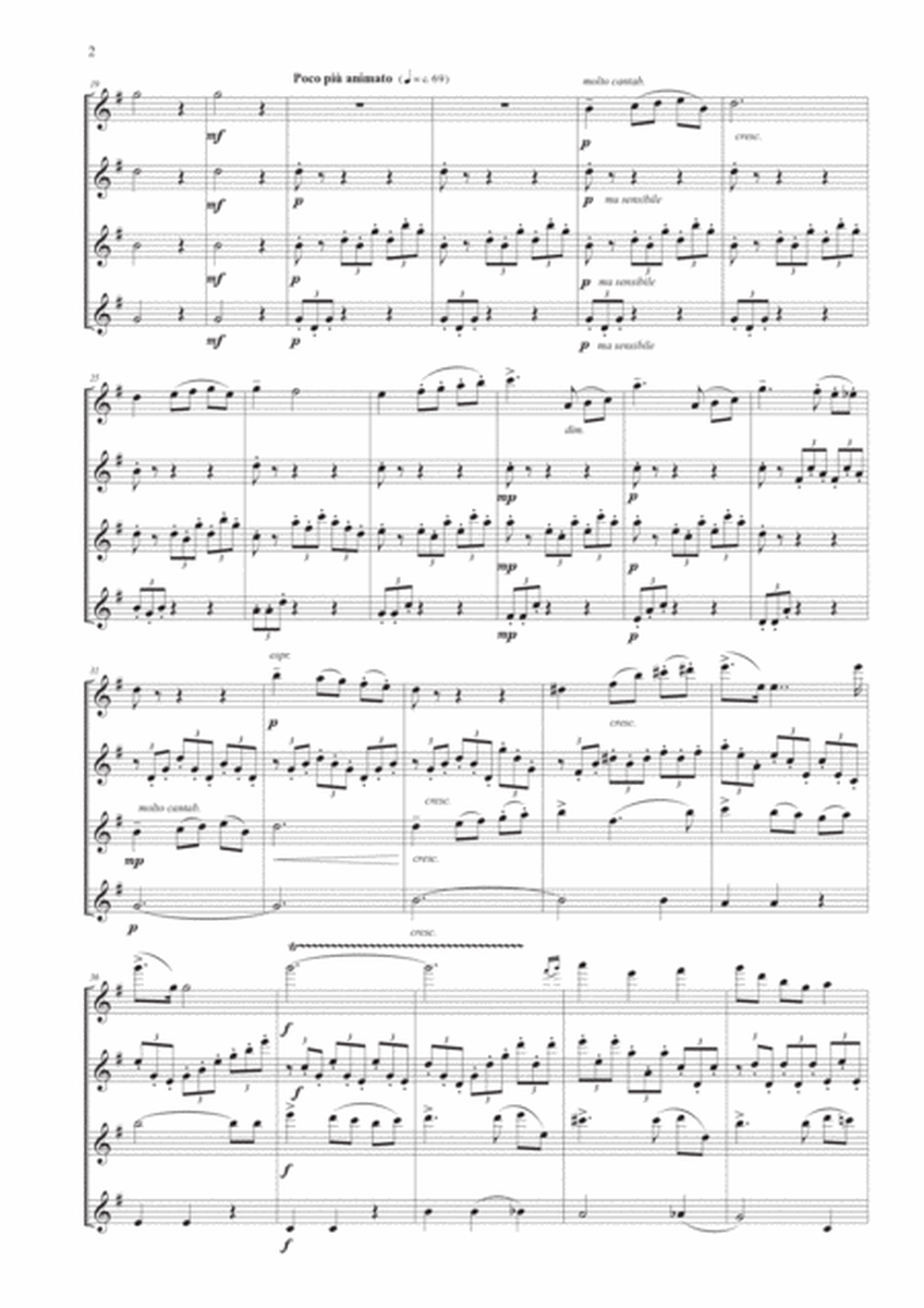 "Elegie" from Serenade Op. 48 for Flute Quartet image number null