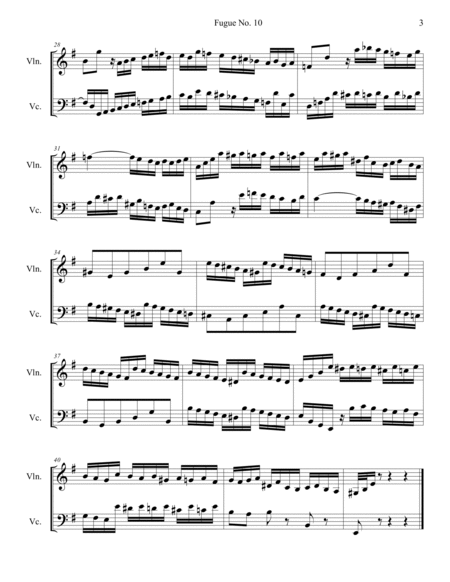 Bach - Fugue No. 10 in E minor, BWV 855 image number null
