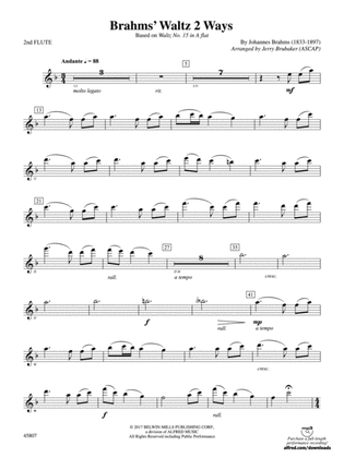 Brahms' Waltz 2 Ways: 2nd Flute