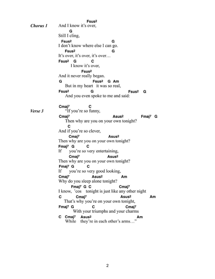 I Know It's Over Easy Guitar scores gallery preview page 2