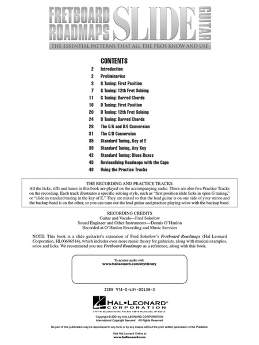 Fretboard Roadmaps – Slide Guitar Electric Guitar scores gallery preview page 2