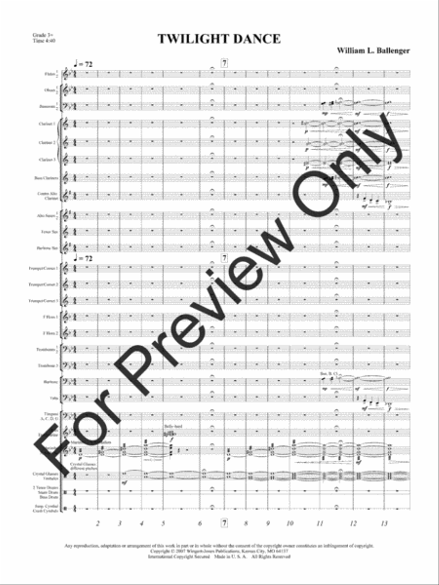 Twilight Dances (Score) Concert Band scores gallery preview page 4