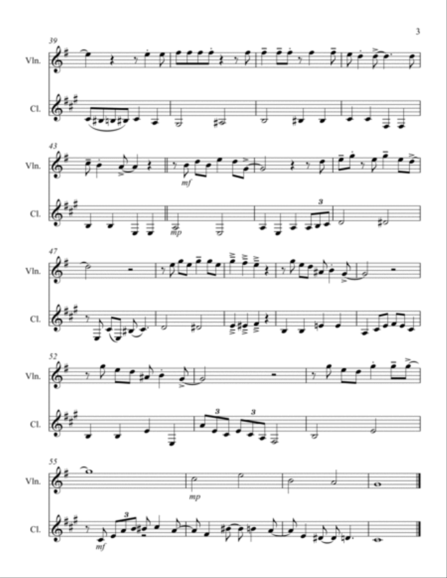 You've Got A Friend In Me B-Flat Clarinet scores gallery preview page 3