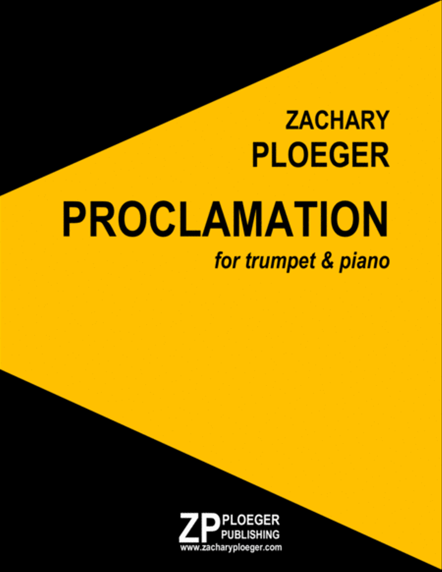 Proclamation for Trumpet and Piano Trumpet Solo scores gallery preview page 1