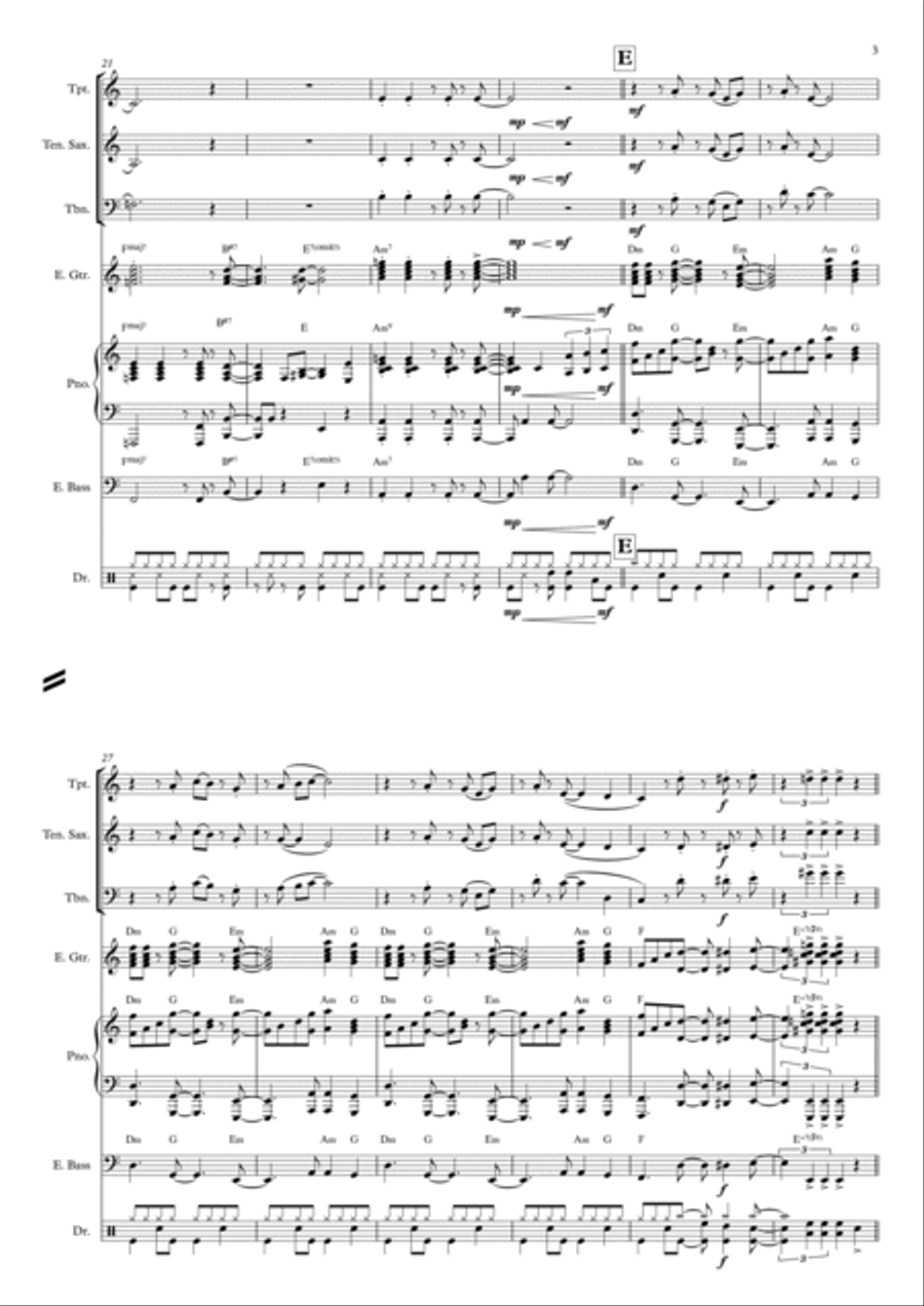 Livin' On A Prayer Large Ensemble scores gallery preview page 4