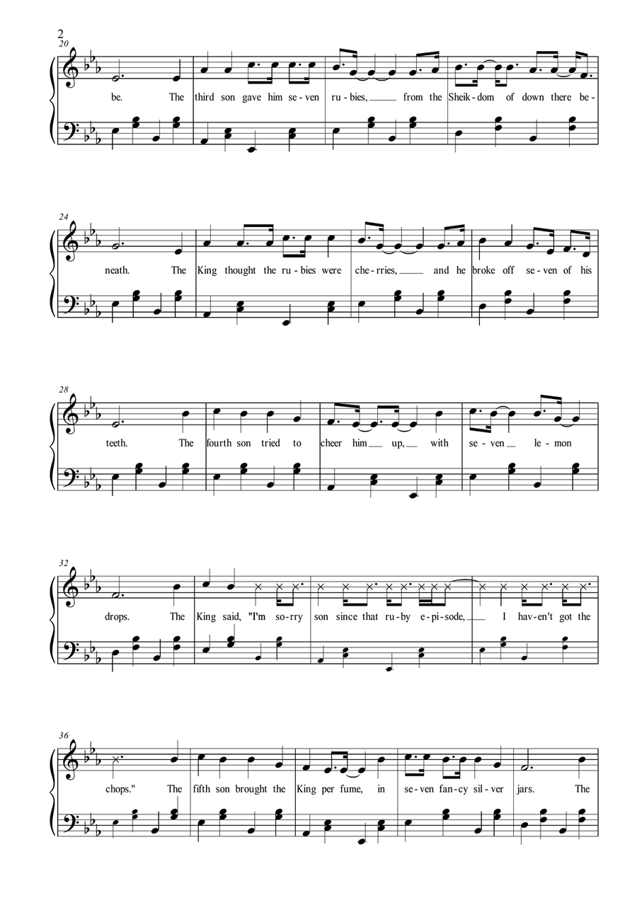 Alligato King Number 7 Piano, Vocal scores gallery preview page 2