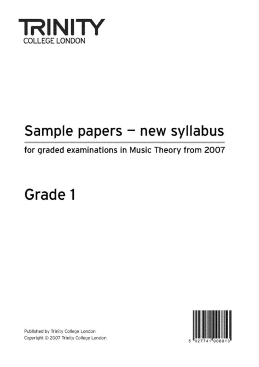 Sample theory papers (Grade 1) Collection / Songbook scores gallery preview page 1