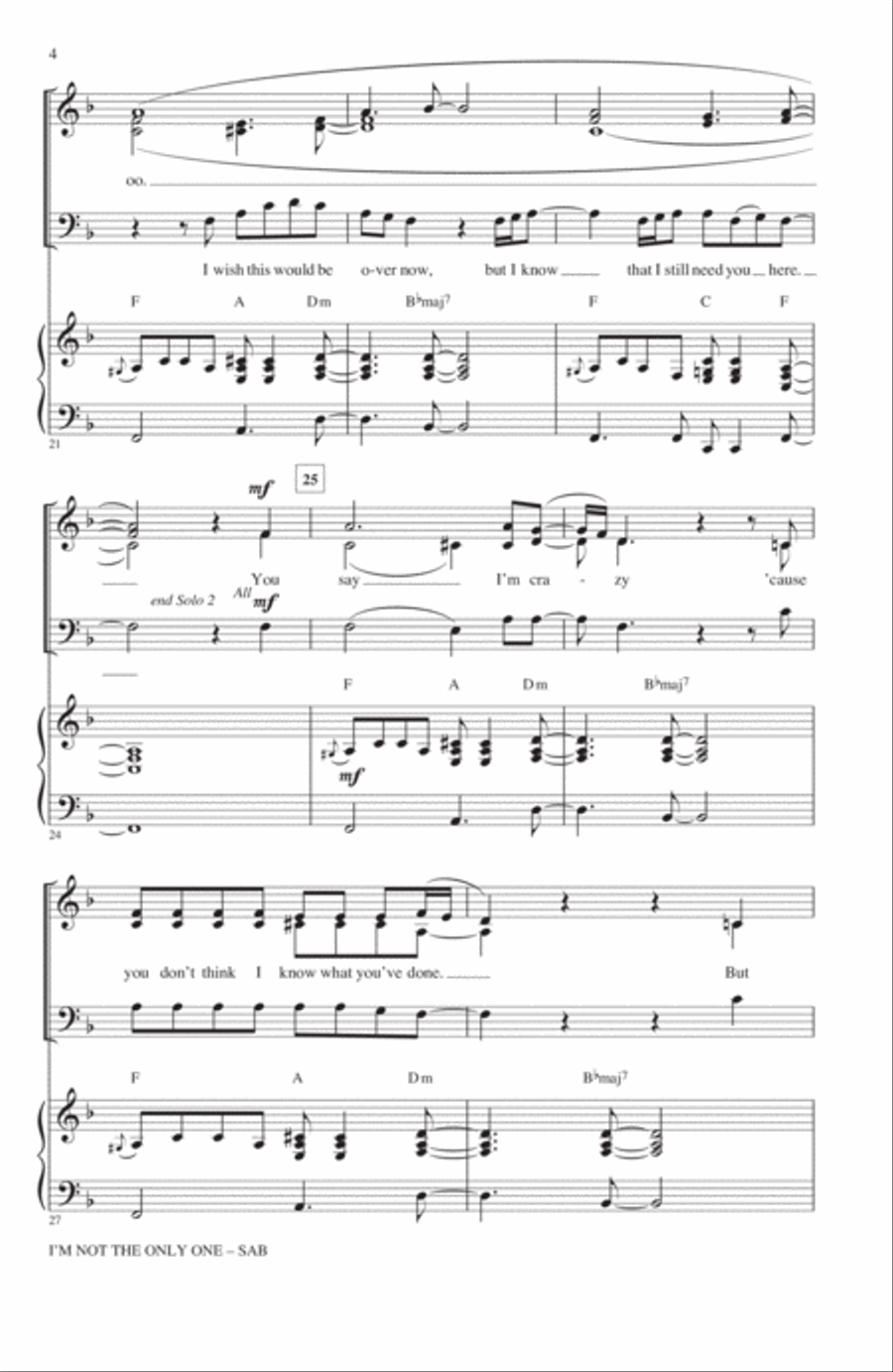I'm Not The Only One 3-Part scores gallery preview page 3