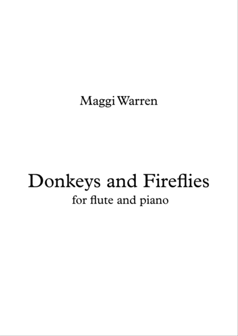 Donkeys and Fireflies Flute Solo scores gallery preview page 1