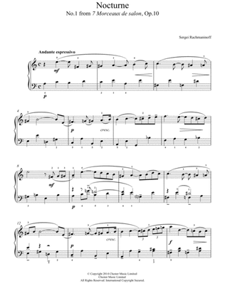 Nocturne (No.1 from 7 Morceaux de salon, Op.10)