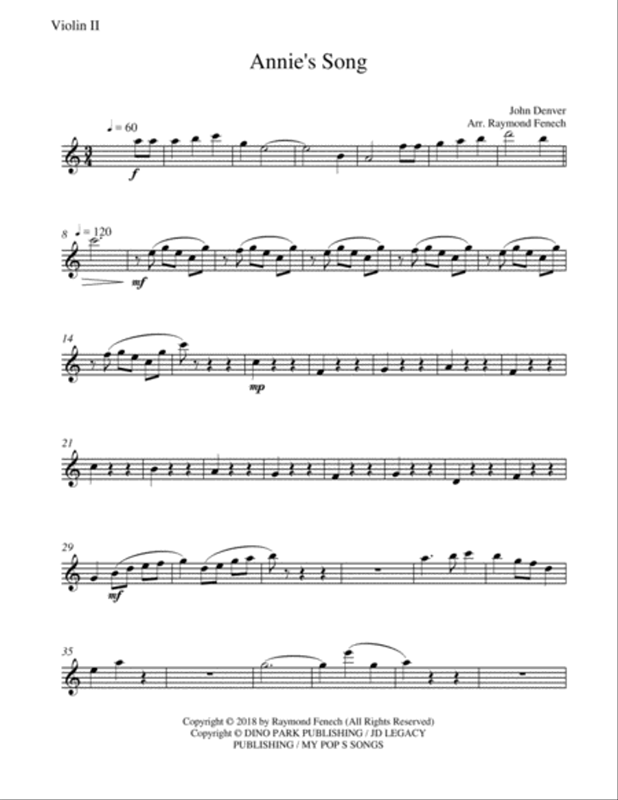 Annie's Song String Trio scores gallery preview page 4
