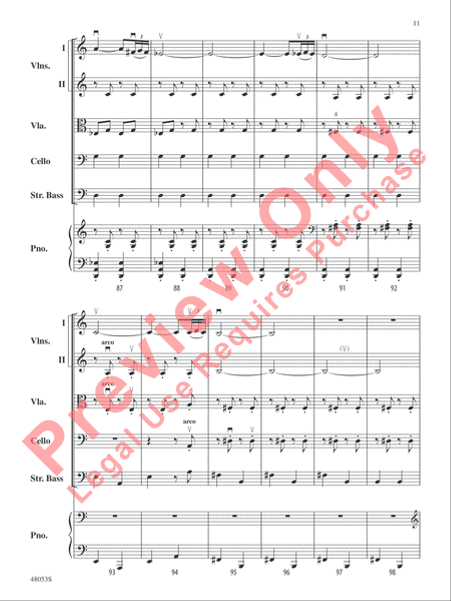 Danza Ritual del Fuego String Orchestra scores gallery preview page 12