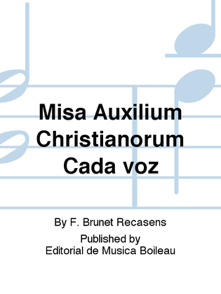 Misa Auxilium Christianorum Cada voz