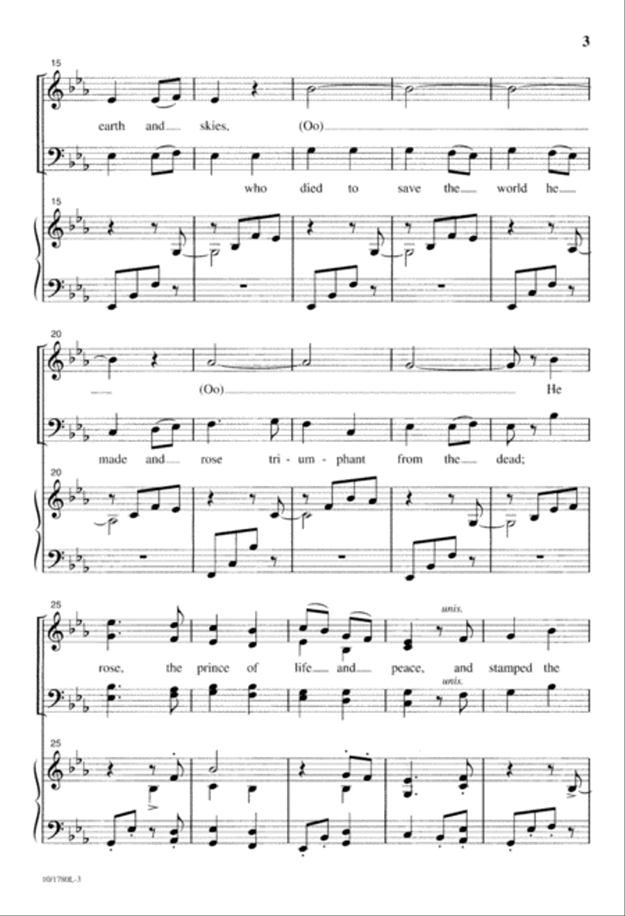 Come, Let Us With the Lord Arise 4-Part scores gallery preview page 3