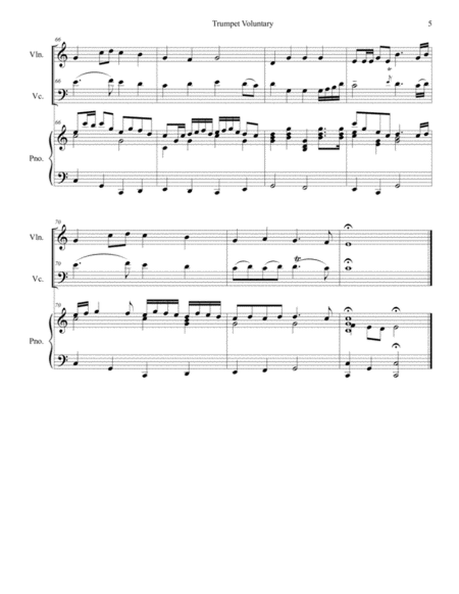 Trumpet Voluntary (Duet for Violin and Cello - Piano Accompaniment) image number null