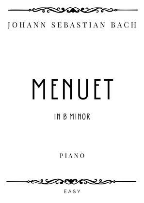 J.S. Bach - Menuet (from Orchestral Suite) in B minor - Easy