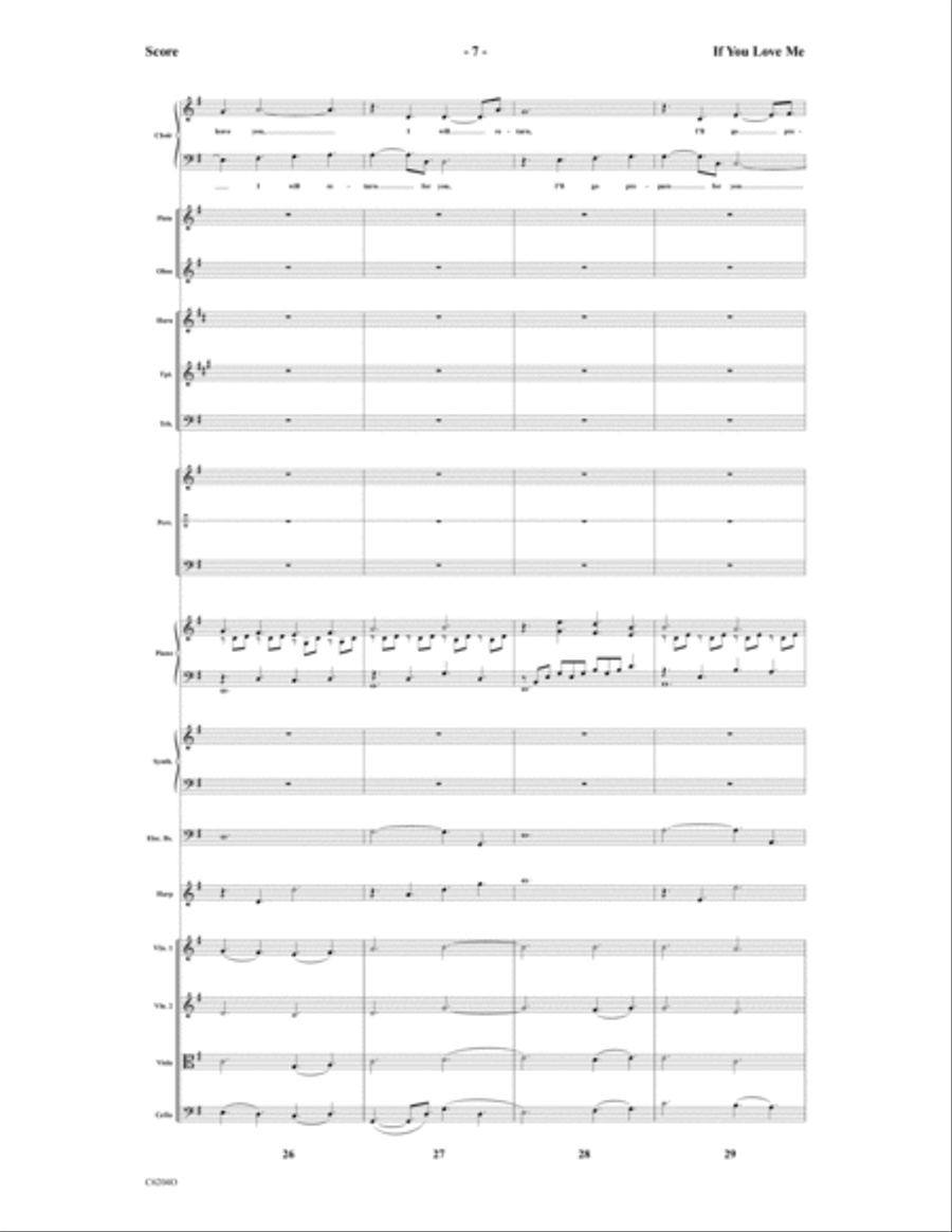 If You Love Me Choir scores gallery preview page 8