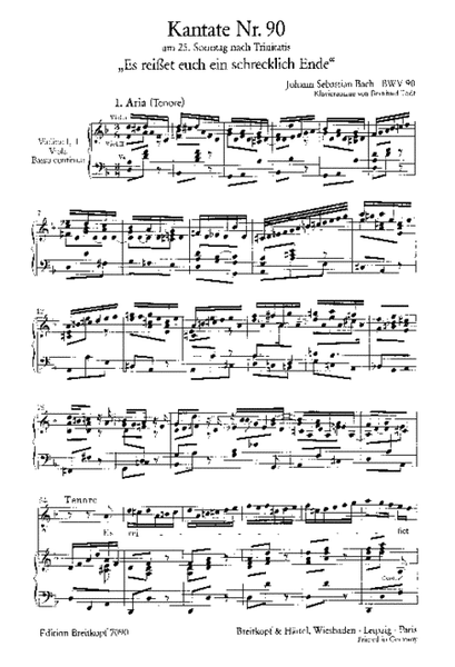Cantata BWV 90 "Es reisset euch ein schrecklich Ende"