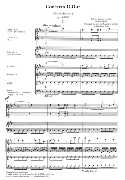 Piano concerto D major Op. 14