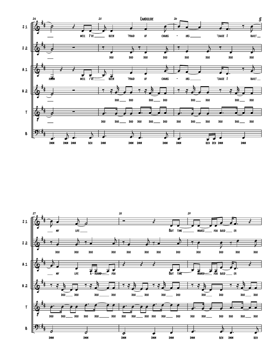 Landslide 4-Part scores gallery preview page 5