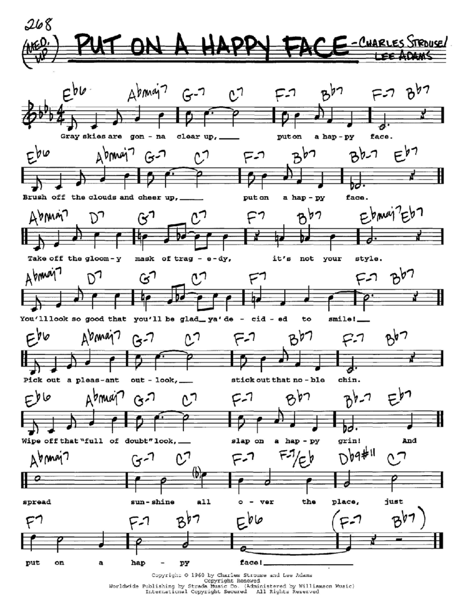 Put On A Happy Face Voice scores gallery preview page 1