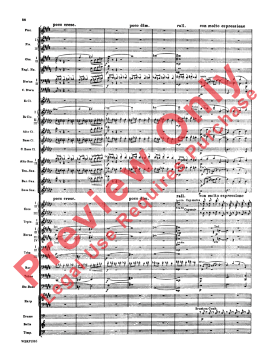 Rhapsody in Blue Concert Band scores gallery preview page 59