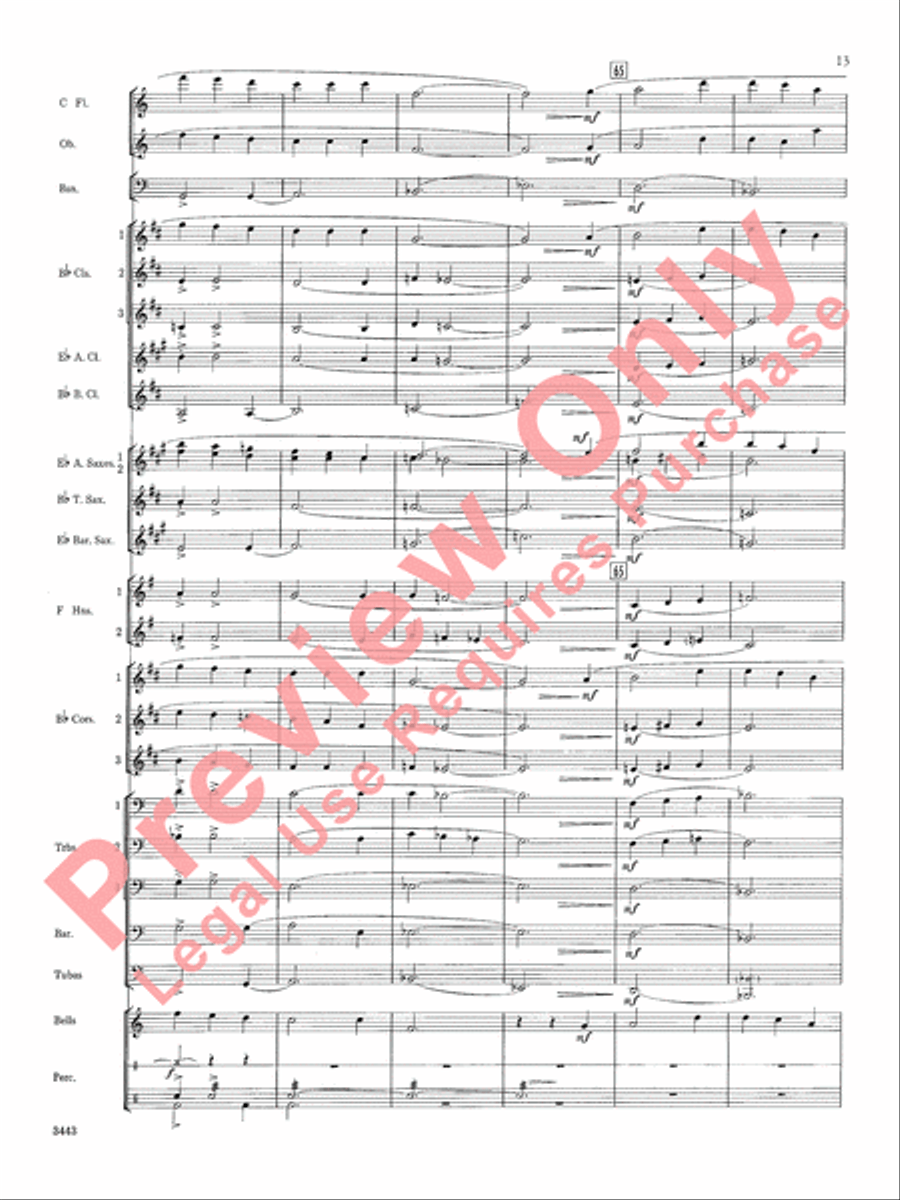 Newfoundland Folk Song Concert Band scores gallery preview page 14
