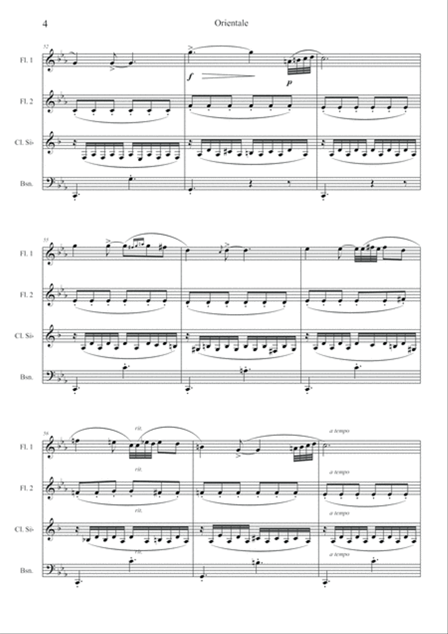 Orientale Orientale Woodwind Trio scores gallery preview page 4