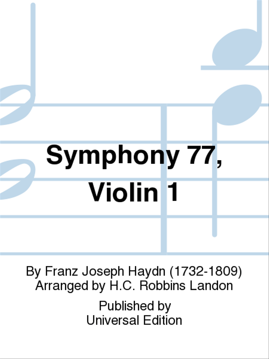 Symphony 77, Violin 1 Violin scores gallery preview page 1