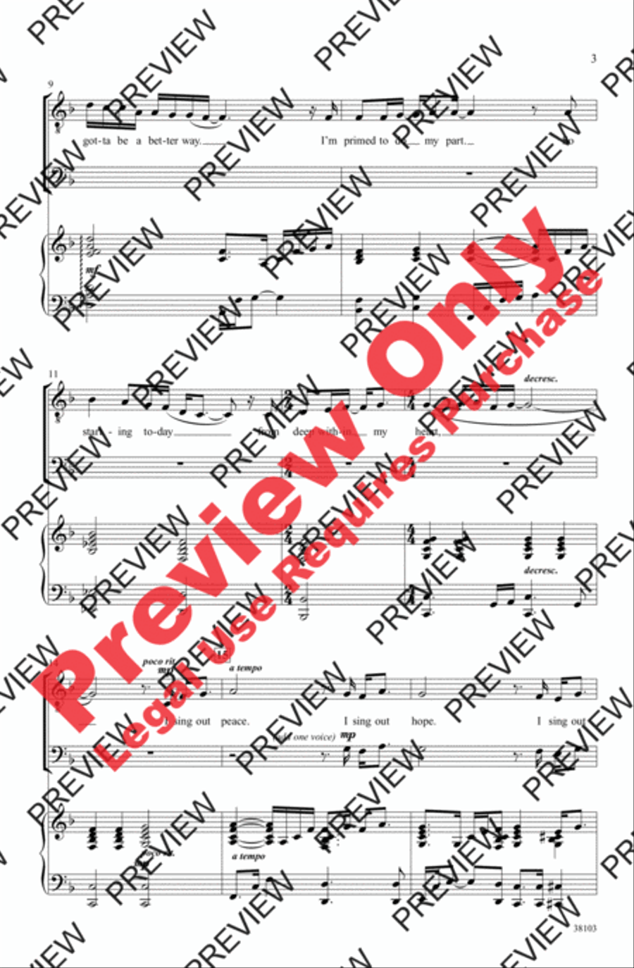 I Sing Out Men's Choir scores gallery preview page 3