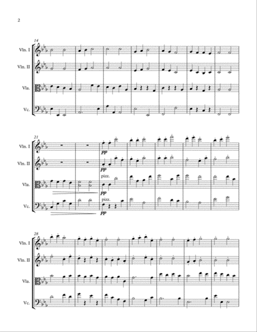 Personent hodie (for string quartet) String Quartet scores gallery preview page 2